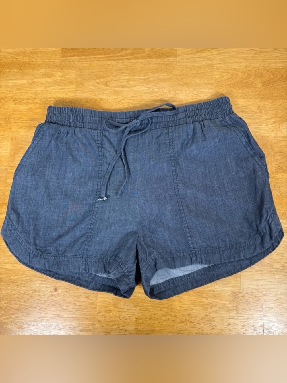 BCBG Maxazria Blue Chambray Short Elastic Waist Drawstring XS